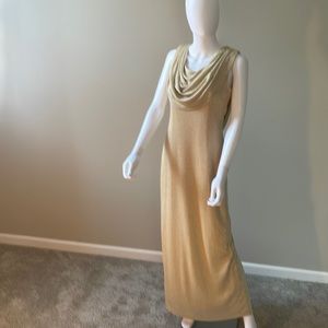 Night Way Gold Shimmery Long Dress